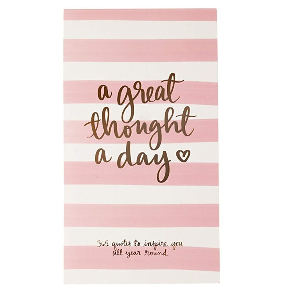 ECCOLO Dayna Lee | Thought a Day Big Pad 365 Quotes Pink White Stripes